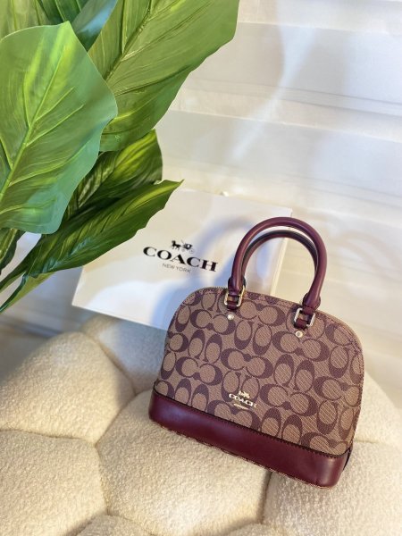 حقيبة كوتش مختومة قاعدة 29 سم WINE /WINE مع علبة ماستر كوبي ✨